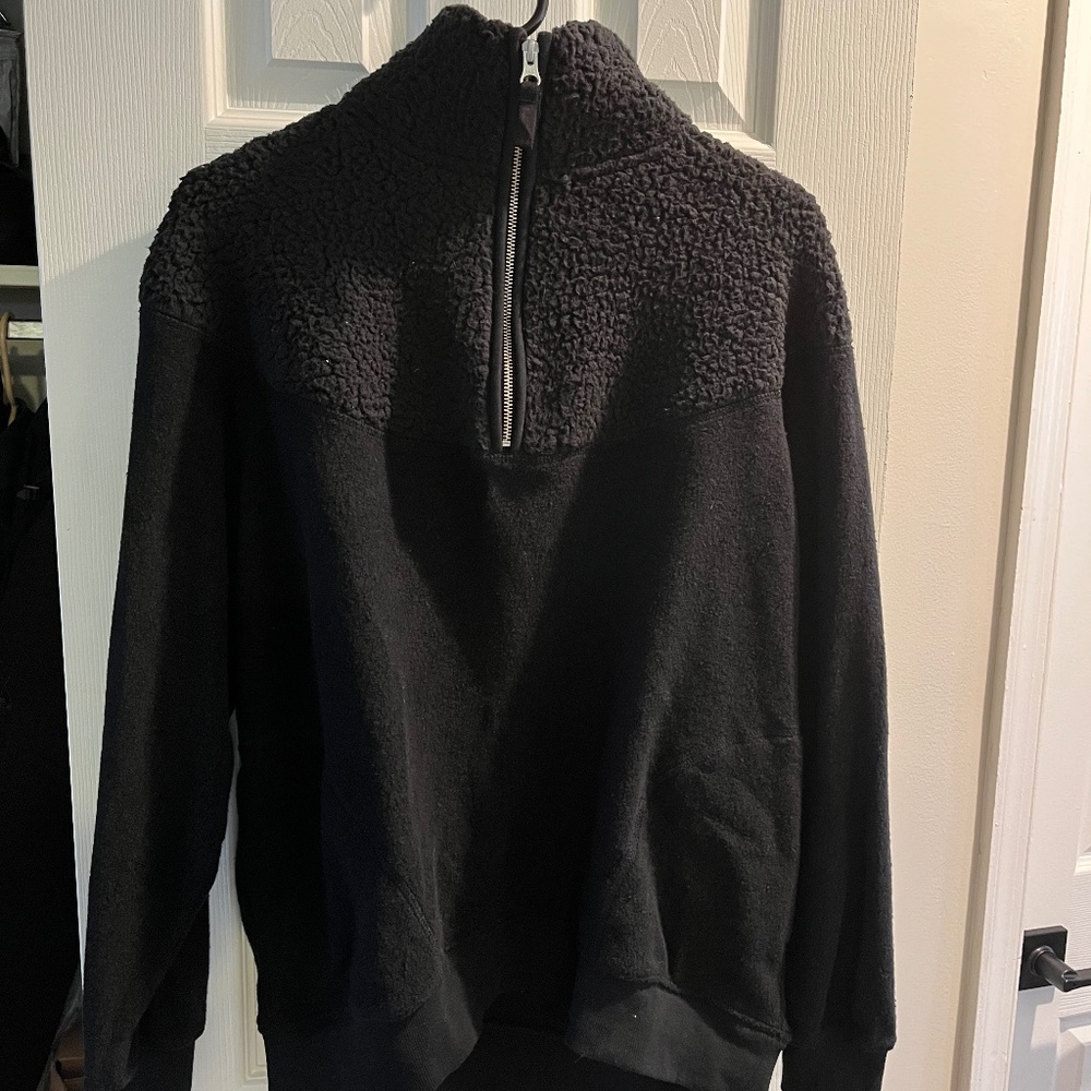 aerie Cozy Sweater XS black flannel